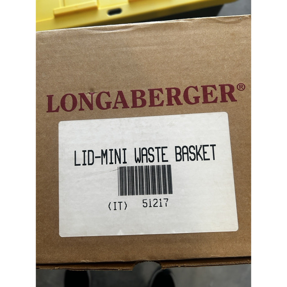 Longaberger Large Spoon Mini Waste FATHERS DAY WASTE Basket Wood Crafts Lid - Picture 3 of 3